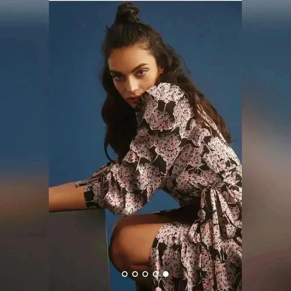 Caballero Floral Wrap Dress Size L - Picture 5 of 9